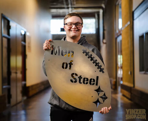 Pittsburgh Men of Steel Football Steel Wall Art Piece Steel Wall Art YinzerShop