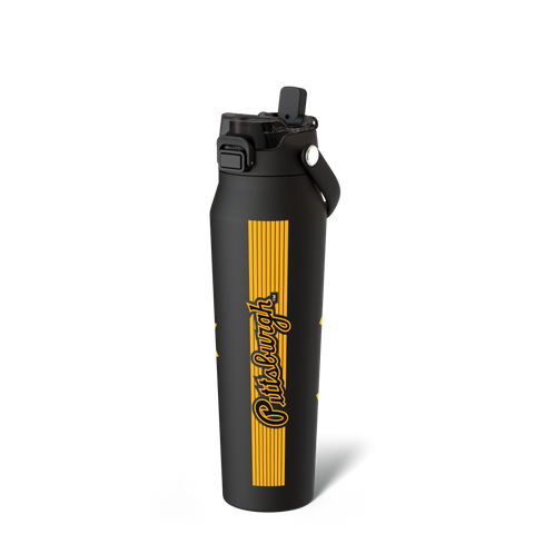 Pittsburgh Pirates Water Bottle | 32oz Insulated Stainless Steel Flask - Leak Proof