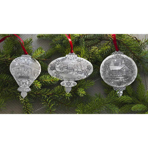 Christmas Ornament Set - Wendell August Forge Festive Ornaments & Holiday Heirloom Gift