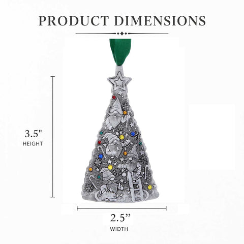 Merry Gnome Helper Ornament – Handcrafted Aluminum Holiday Ornament for Christmas Tree Decor