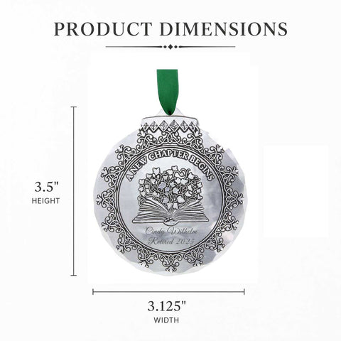 New Chapter Ornament - Personalized Book Ornament | Elegant Keepsake Gift