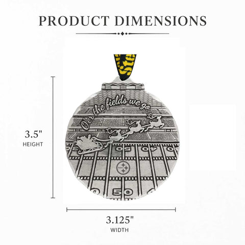Pittsburgh Steelers Ornament – NFL Christmas Ornament With Santa Sleigh & Football Field