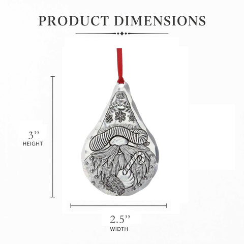 Candy Cane Gnome Ornament – Wendell August Forge Holiday Season Decoration