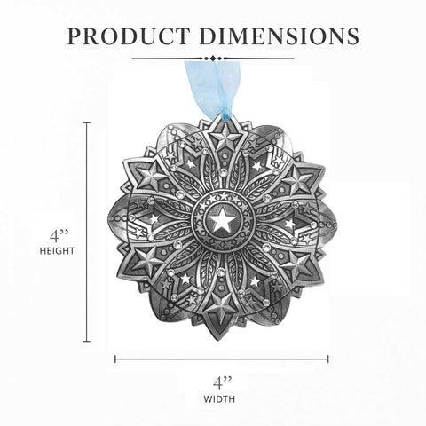 Snow Crystal 2026- Star Spangled Ornament (Aluminum)