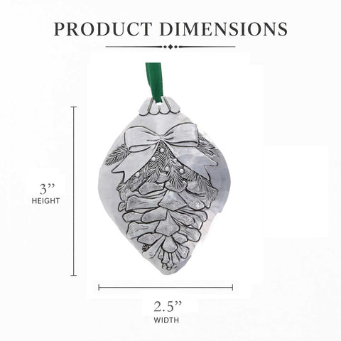 Pinecone Bulb Ornament – Wendell August Forge Rustic Aluminum Holiday Decor
