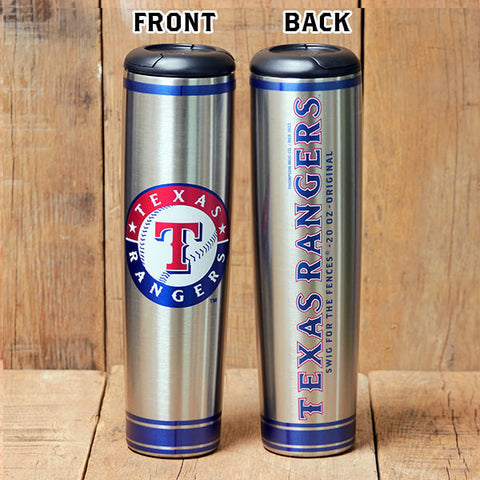 Texas Rangers Metal Dugout Mug | Stainless Steel Baseball Bat Mug MLB Teams - Metal Dugout Mug Dugout Mugs®   