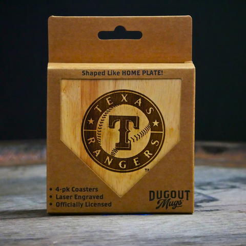 Texas Rangers Dugout Mug® | Wood Coaster