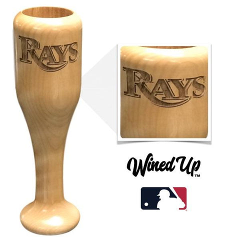 Tampa Bay Rays Wined Up® | Baseball Bat Wine Mug MLB Teams - Wined Up Glass Dugout Mugs®   