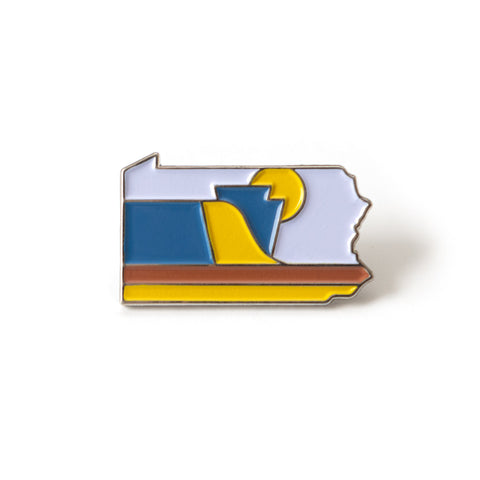 Pennsylvania Pride Pin – RepresentPA Soft Enamel Lapel Pin With Polished Silver Finish