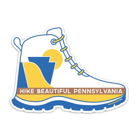 Pennsylvania Hiking Sticker | RepresentPA Durable Vinyl Decal for Trail Lovers