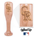 Colorado Rockies "CR" Wined Up® | Baseball Bat Wine Mug MLB Teams - Wined Up Glass Dugout Mugs®   