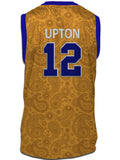 Slapshot Charlestown Chiefs Captain Johnny Upton #12 Yellow Paisley Tank Hockey tanks Bench Clearers   