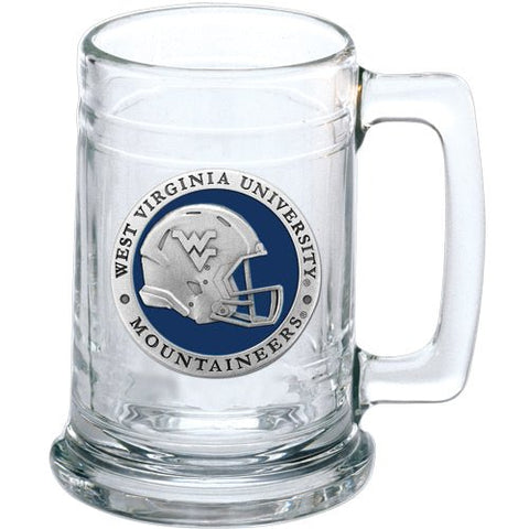 West Virginia University Helmet Stein