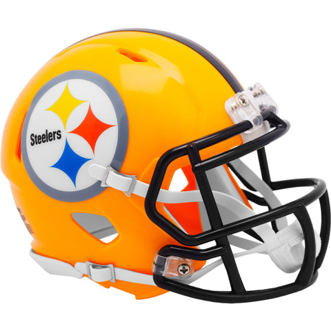 Pittsburgh Steelers Riddell Speed Mini Gold Throwback Football Helmet