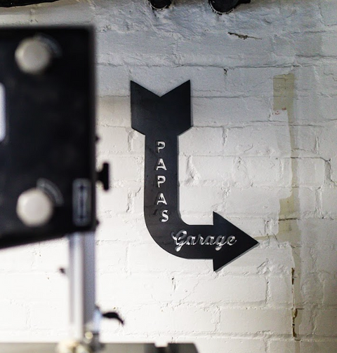 "Papa's Garage" Arrow Wall Decor