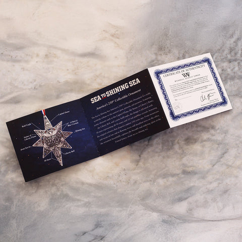 America250 Sea to Shining Sea Commemorative Ornament (Bronze and Crystals)