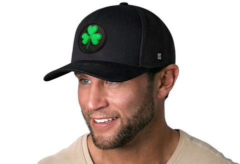 Shamrock Trucker Hat  |  Black St Patrick's Day Snapback