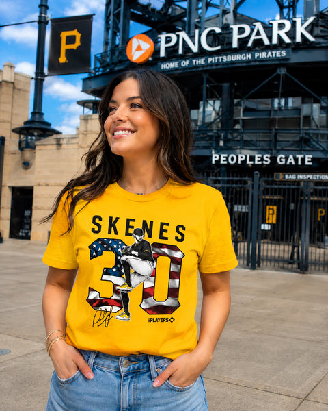 Paul Skenes #30 Stars & Stripes Tee – Pittsburgh Baseball