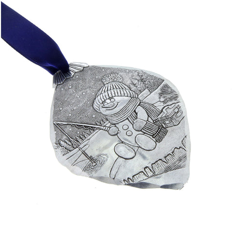 Frosty Fisherman Ornament - Handcrafted Holiday Ornament by Wendell August Forge