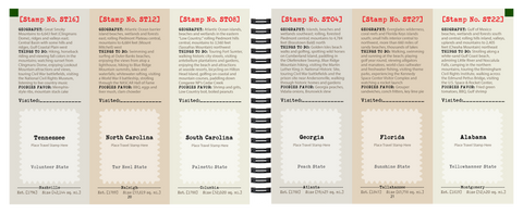 Travel Stamps - United States Album & Guide Book Travel Stamps   