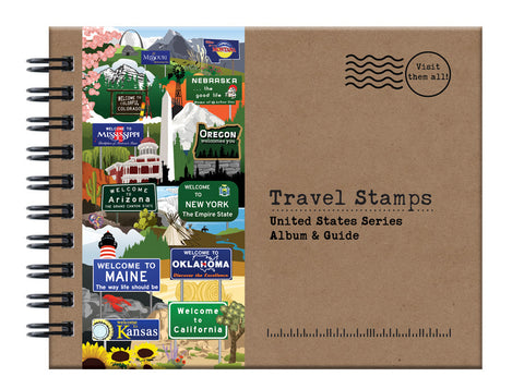 Travel Stamps - United States Album & Guide Book Travel Stamps   