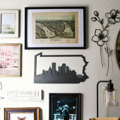 Pittsburgh Skyline Wall Decor – Steel Wall Art | Modern City Silhouette