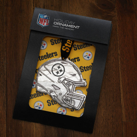Pittsburgh Steelers Ornament – Handcrafted Football Helmet Christmas Decoration