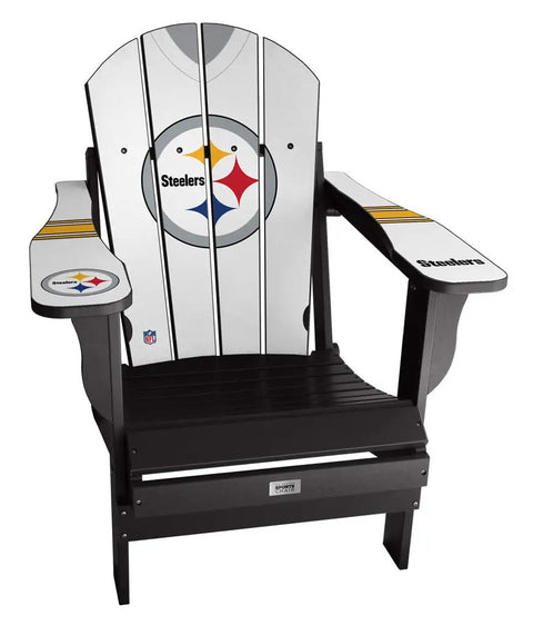 Pittsburgh Steelers NFL Jersey Adirondack Chair NFL Jersey Chair mycustomsportschair Black Away 