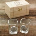 Pittsburgh Steelers 2-Piece Shot Glass Set and Box Glass Set Wendell August Forge Bronze  