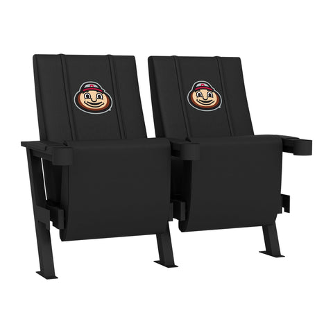 SuiteMax 3.5 VIP Seats with Ohio State Buckeyes Brutus Head Logo Collegiate Furniture Zipchair   