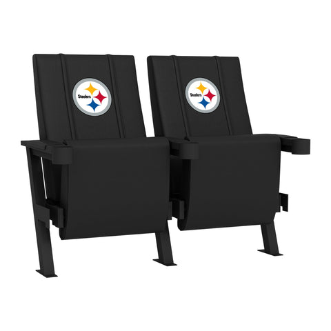 SuiteMax 3.5 VIP Seats with Pittsburgh Steelers Primary Logo NFL Furniture Zipchair   