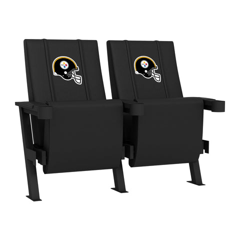 SuiteMax 3.5 VIP Seats with Pittsburgh Steelers Helmet Logo NFL Furniture Zipchair   