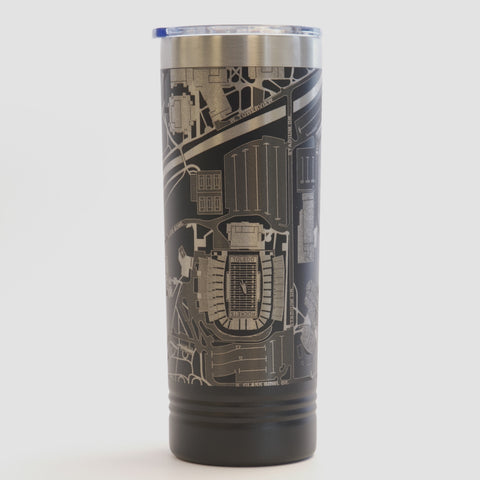 University of Toledo Tumbler | Insulated 22oz Glass Bowl Engraving with Stadium Map Art