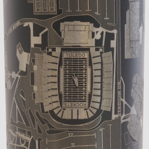 University of Toledo Tumbler | Insulated 22oz Glass Bowl Engraving with Stadium Map Art