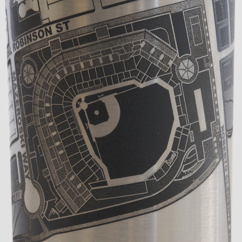 Pittsburgh Tumbler Art - 22oz Insulated Stadium Tumbler with Engraved PNC Park Design