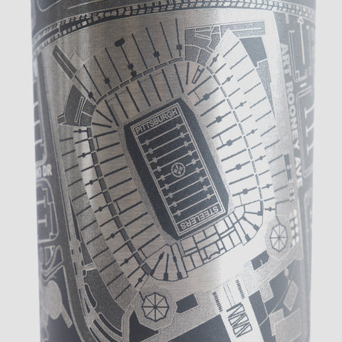Pittsburgh Tumbler Art – Heinz Field Engraving | 22oz Insulated Drink Tumbler
