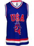 Team USA 2024 Special Edition Blue Hockey Tank Hockey tanks Bench Clearers Royal Blue Polyester S