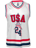 Team USA 2024 Special Edition White Hockey Tank Hockey tanks Bench Clearers White Polyester S