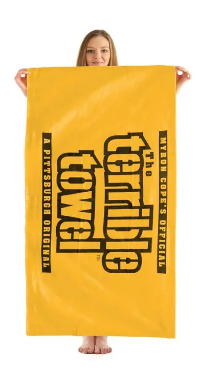 Pittsburgh Steelers Terrible Towel Large Beach Towel® Beach Towel Little Earth Productions   
