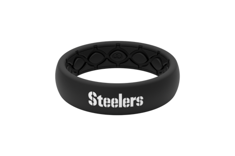 NFL Pittsburgh Steelers Black Thin Ring Ring Groove Life   