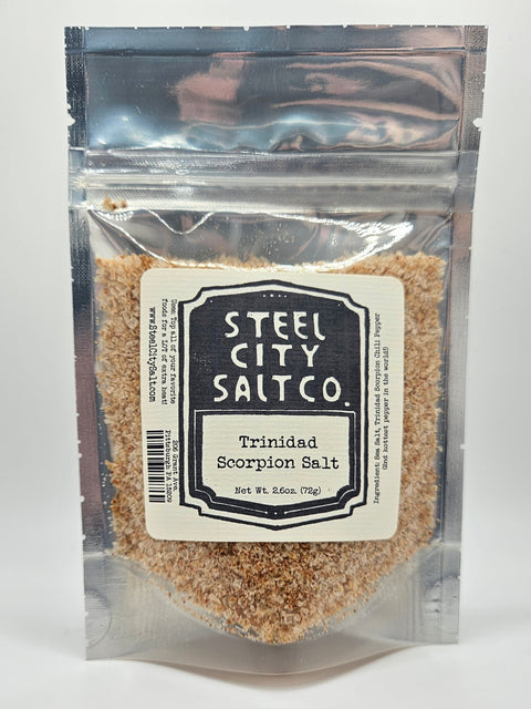 Trinidad Scorpion Salt - Fiery Salt Blend | Artisan Spicy Seasoning Salt by Steel City Salt