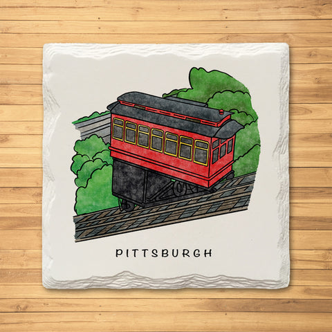 Pittsburgh City Variety Pack - Ceramic Drink Coasters - 4 Pack Coasters The Doodle Line   