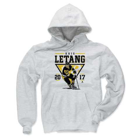 Pittsburgh Penguins Kris Letang Men's Hoodie Men's Hoodie 500 LEVEL Ash S Men's Hoodie