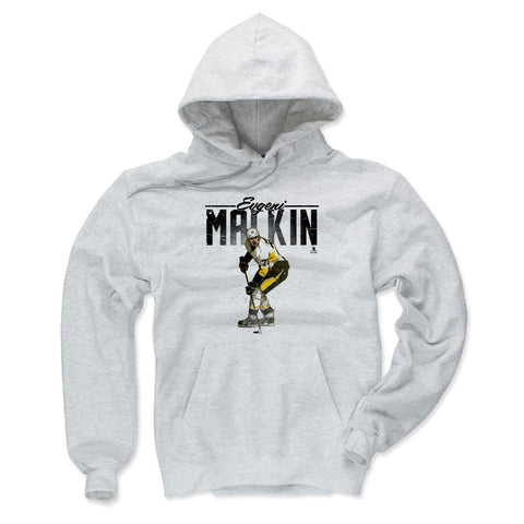 Pittsburgh Penguins Evgeni Malkin Men's Hoodie Men's Hoodie 500 LEVEL Ash S Men's Hoodie