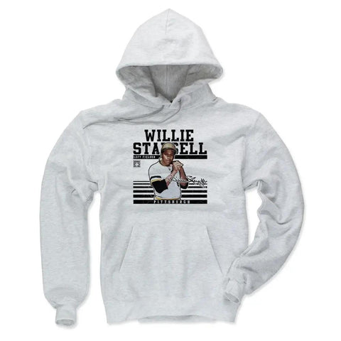 Pittsburgh Pirates Willie Stargell Men's Hoodie Men's Hoodie 500 LEVEL Ash S Men's Hoodie