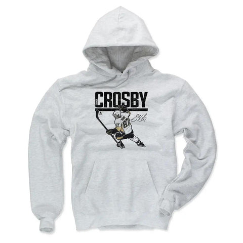 Pittsburgh Penguins Sidney Crosby Men's Hoodie Men's Hoodie 500 LEVEL Ash S Men's Hoodie