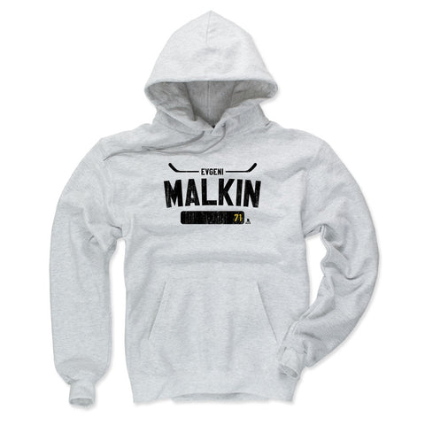 Pittsburgh Penguins Evgeni Malkin Men's Hoodie Men's Hoodie 500 LEVEL Ash S Men's Hoodie