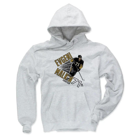 Pittsburgh Penguins Evgeni Malkin Men's Hoodie Men's Hoodie 500 LEVEL Ash XL Men's Hoodie