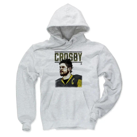 Pittsburgh Penguins Sidney Crosby Men's Hoodie Men's Hoodie 500 LEVEL Ash S Men's Hoodie