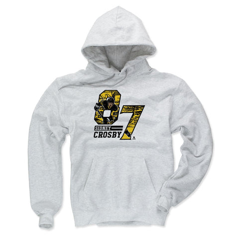 Pittsburgh Penguins Sidney Crosby Men's Hoodie Men's Hoodie 500 LEVEL Ash S Men's Hoodie